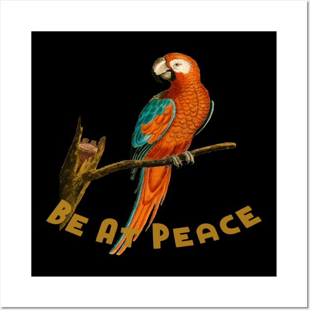 Motivational Parrot - Be At Peace - Parrot Wall Art by Animal Specials